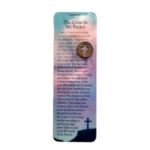 Vintage 90s Pocket Cross Bookmark, Christian Faith, 1982 Penny, Dicksons BKM-301